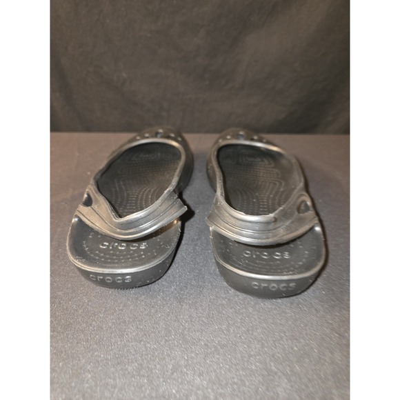 Crocs Shoes Womens 9 Alice Mary Jane Flats Comfort Black Rubber Slip On Low Top - Picture 6 of 9